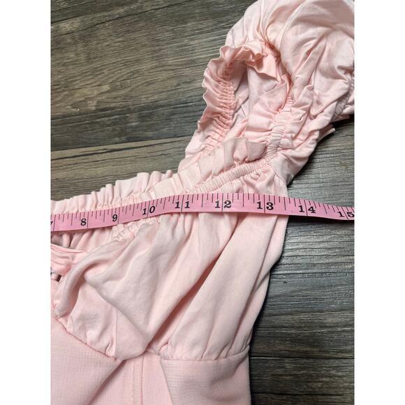 I.AM.GIA Naomi Corset Top Pink Bow Milkmaid Coquette Y2K M Babydoll Puff Sleeves - Picture 8 of 11